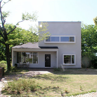 他の地域のコンテンポラリースタイルのおしゃれな前庭 (私道、庭への小道、日向、レンガ敷き) の写真