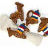 Felt Llama Napkin Rings, Set of 4, Chocolate