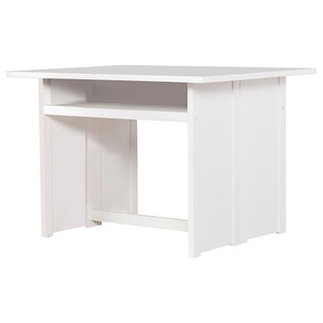 Shannon Convertible Console to Dining Table, White