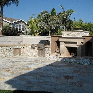 Stone Ledger Outdoor Kitchen