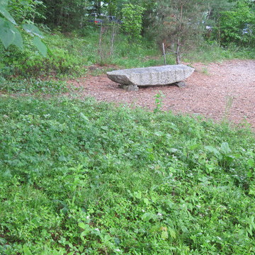Split granite benches on conservation land