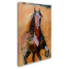 Joarez 'Golden Horse' Canvas Art, 12"x19"