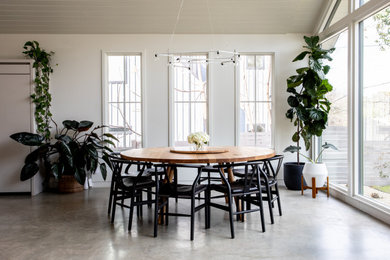 Inspiration for a dining room remodel in Austin