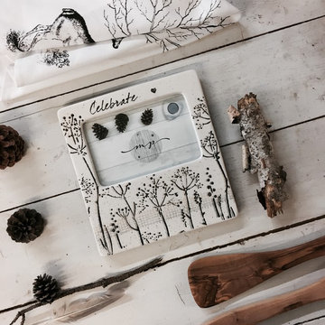 Baby's Breath Tabletop Ceramic Photo Frame
