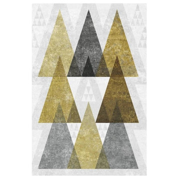 "Mod Triangles IV Gold" Digital Paper Print by Michael Mullan, 26"x38"