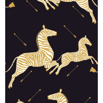 Zebras Wallpaper, Black