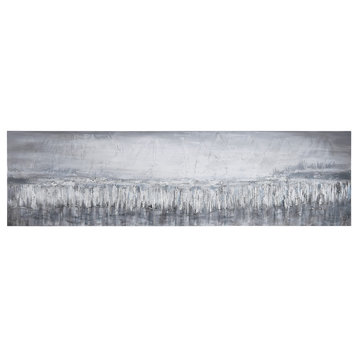 Silver Dust Abstract Textured Metallic Hand Painted Wall Art by Martin Edwards
