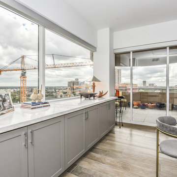 Mid Century Modern Update of High-Rise Condo in Houston's Museum District