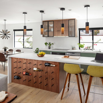 European modern meets Burbank farmhouse bungalow.