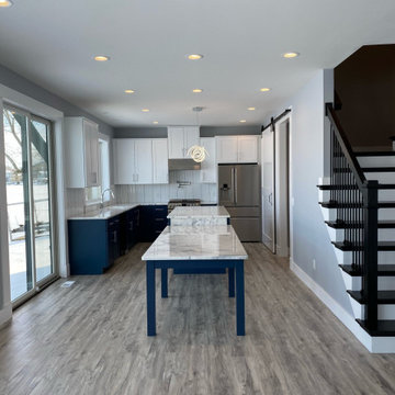 Navy Blue Shaker Cabinets