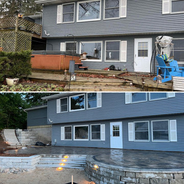 Cedar Lake - lakeside patio renovation