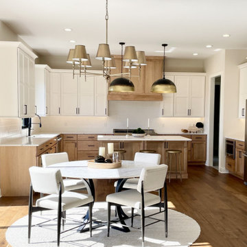 Ivory Painted and Maple Pecan Kitchen Design in Bettendorf, Iowa