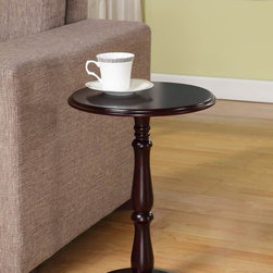 King's Brand PS23 Plant Stand Accent Side End Table, Cherry Finish - Side Tables And End Tables