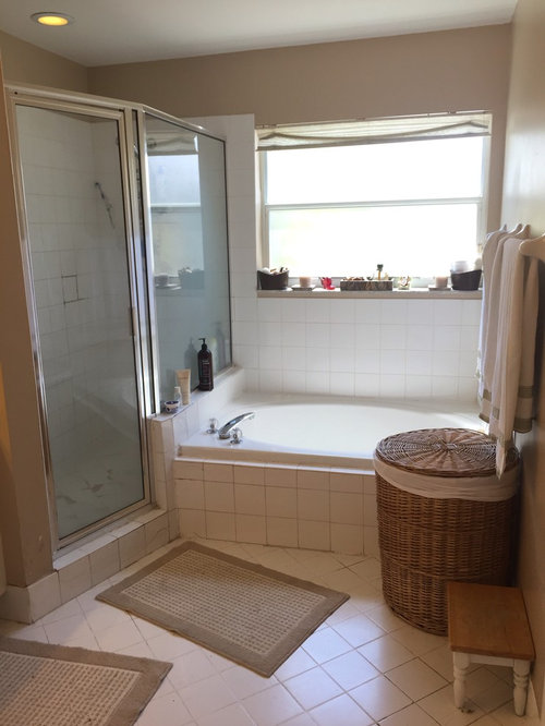 HELP! Need ideas on how to update this master bathroom