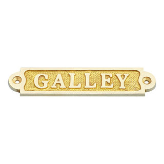 Galley Sign, Solid Brass, 5 - Beach Style - Novelty Signs - by Handcrafted  Nautical Decor