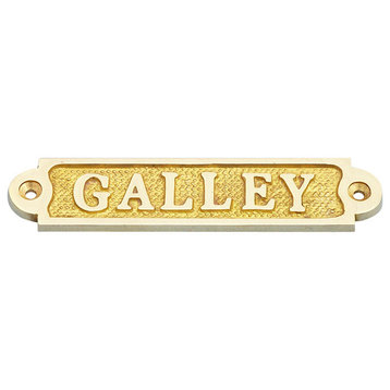 Galley Sign, Solid Brass, 5"
