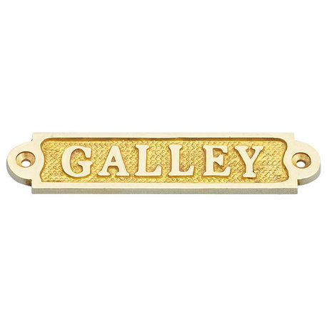 Galley Sign, Solid Brass, 5"