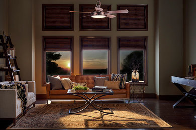 Inspiration for a transitional living room remodel in New York