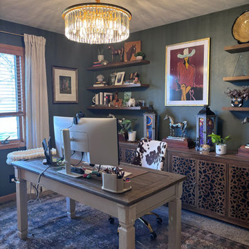 Modern Moody Home Office Refresh