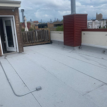 Replacement Flat roof with new decking Bucktown Chicago