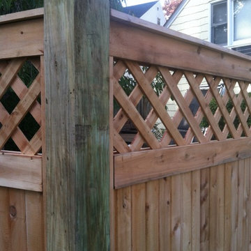 West Hartford | Cedar Tongue & Groove Lattice Top Estate Fence