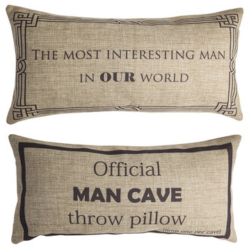 Man Cave Reversible Pillow Cover