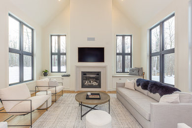 Farmhouse living room in Edmonton.