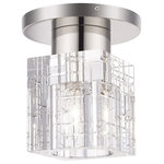 Livex Lighting Inc. - 1 Light Polished Nickel Crystal Semi-Flush - Clear faceted crystal makes an elegant appearance in this polished nickel semi-flush. The Rotterdam is small and attractive, and will make just as dazzling an impression.