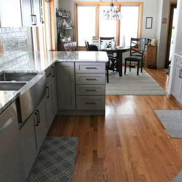 Painted Maple Cabinets Newly Remodeled Kitchen