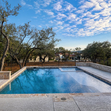 Linear Pool and Flush Spa in San Antonio, Tx