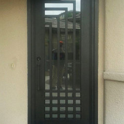 Escher - Front Entry Iron and Glass Door - Front Doors