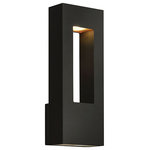 Hinkley - Hinkley Atlantis 1648-Led Medium Wall Mount Lantern, Satin Black - Atlantis features a minimalist design for the ultimate, urban sophistication. Constructed of solid aluminum and Dark Sky compliant, Atlantis provides a chic solution to eco-conscious homeowners.
