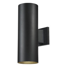 2-Light Black Exterior Wall Mount