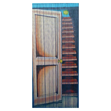Bamboo Beaded Curtain Doorway Print, 90 strands