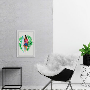 "Mermaid off Duty" Framed Painting Print
