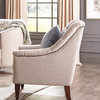 Sloped Arm Upholstered Chair, Gray