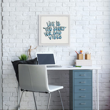 "Life Is Too Short for Bad Vibes III" Framed Painting Print