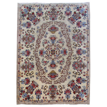 Consigned, Persian Rug, 10'x14', Handmade Wool Mashad