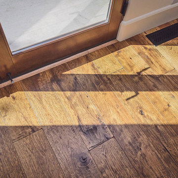 Custom Hand-Scraped Hickory Floor in Cupertino California