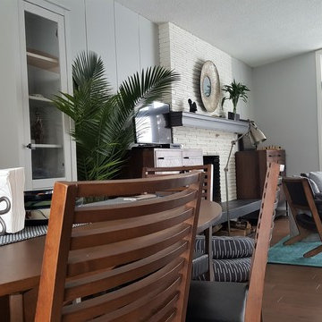 Rustic Midcentury Living & Dining Room