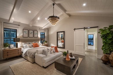 Example of a country bedroom design in Phoenix
