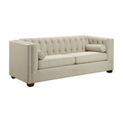 Coaster Oatmeal Fabric Sofa