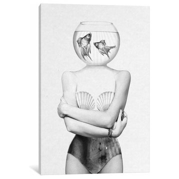 "Pisces" by Jenny Rome Canvas Print, 12"x8"