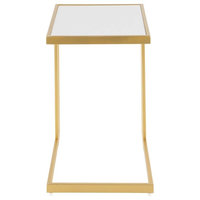 Side Table in White and Gold