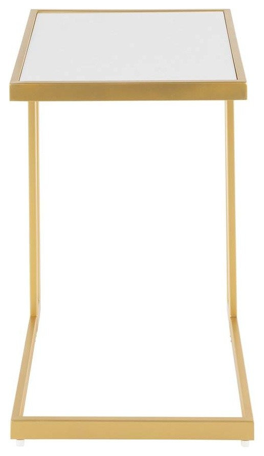 Side Table in White and Gold