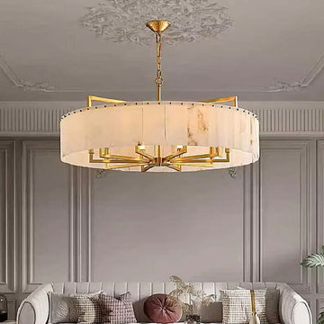 Extra-Large Alabaster Chandelier for Grand Foyer & Living Room | LINKORI STELLOQ