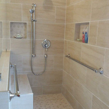 Contemporary Master Bath Conversion to ADA/Zero Entry