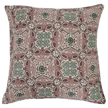 Recycled Cotton Blend Printed Pillow