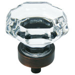 Cosmas - Cosmas 5268ORB-C Oil Rubbed Bronze and Clear Glass Cabinet Knob - Manufacturer: Cosmas