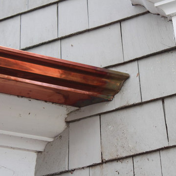 Manhattan Beach Home,Copper K-Style Gutters, Pre-Downspouts